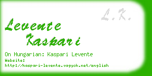 levente kaspari business card